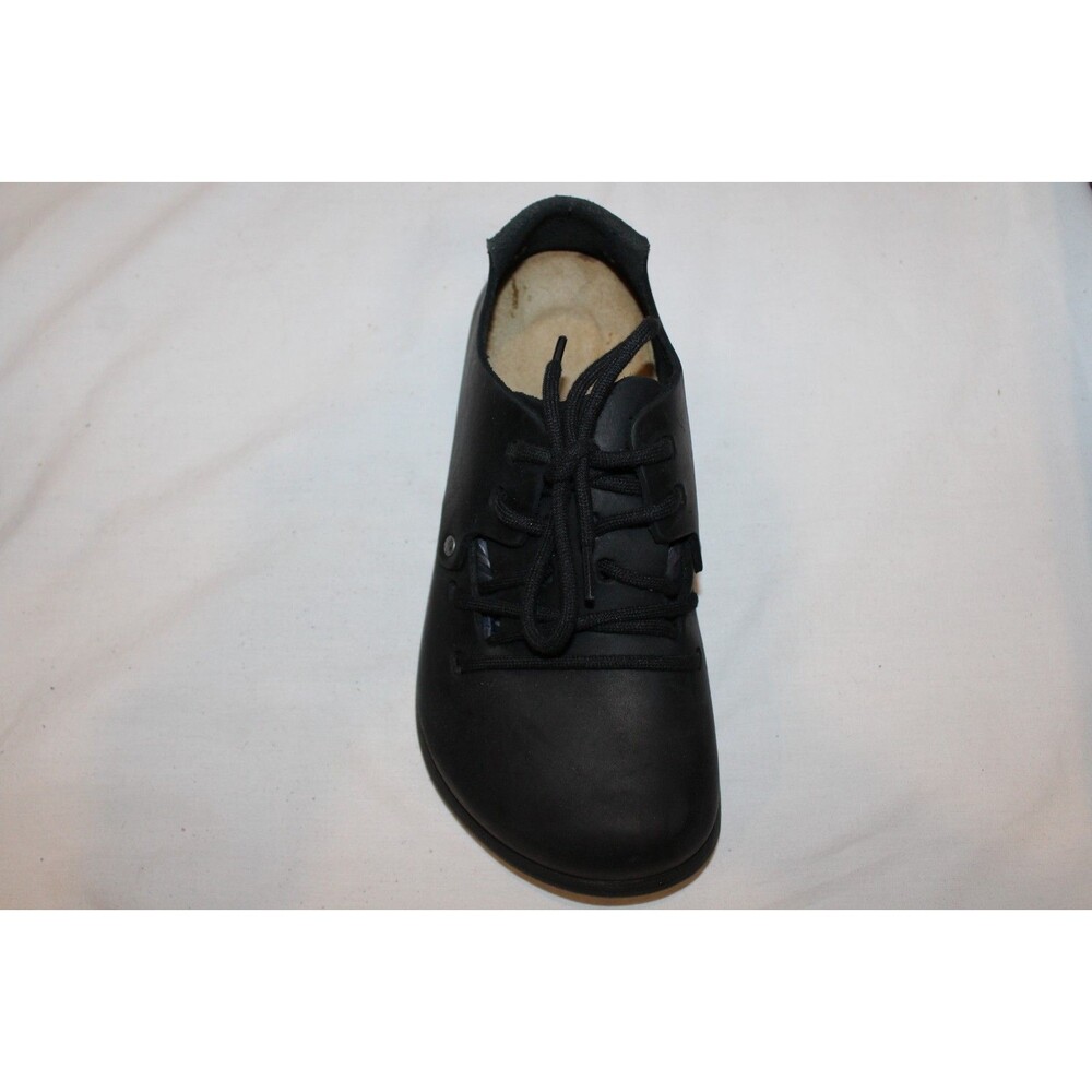 Birkenstock Women's Montana Lace Up Black Oiled Leather Shoes EU 35 NEW - Picture 4 of 6